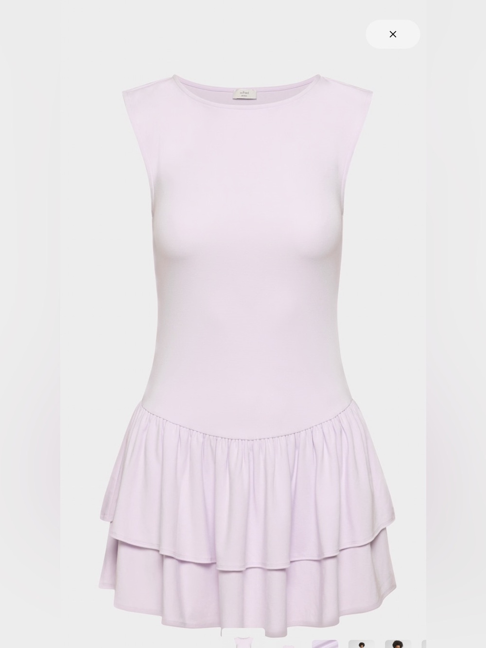 Wilfred Lilac Tiered Mini Dress